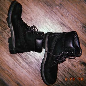 All Black Timberlands